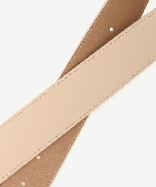 MAJESTIC LEGON（マジェスティックレゴン）の「スクエアバックルベルト（ベルト・レディース・ベージュ/アイボリー/ブラック・FREE）」の6枚目の写真