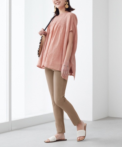 Tuche(トゥシェ)の「Tuche/トゥシェ ストレッチパンツ スキニースタイル レーヨン混 フルレングス丈(その他パンツ・レディース・ブラック/ネイビー/サンドベージュ/グレー系その他・MEDIUM/LARGE/X-LARGE)」の1枚目の写真