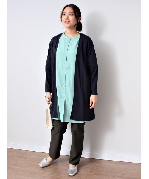MB mint breeze(エムビーミントブリーズ)の「【Web&一部店舗限定】【LL~6L 大きいサイズ】 接触冷感 ロング カーディガン(カーディガン/ボレロ・レディース・ブラック/ブルー/ピンク/ライトグリーン/ネイビー/ベージュ・LL/3L/4L/5L/6L)」の13枚目の写真
