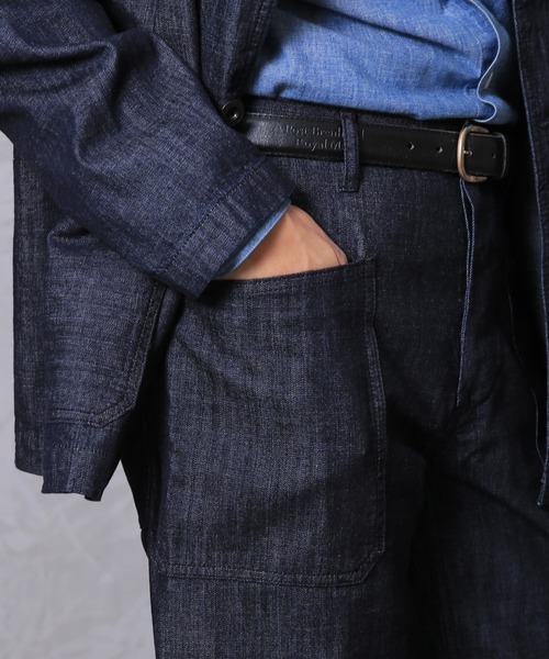 HOUSTON(ヒューストン)の「USA COTTON DENIM SAILOR PANTS(デニムパンツ・メンズ・ライトインディゴブルー/ダークインディゴブルー/インディゴブルー・M/L/XL)」の9枚目の写真