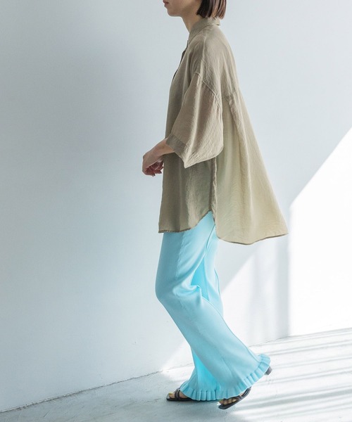 yuw（ユウ）の「フリルリブニットパンツ　193507（その他パンツ・レディース・ブラック/ブルー・FREE）」の11枚目の写真