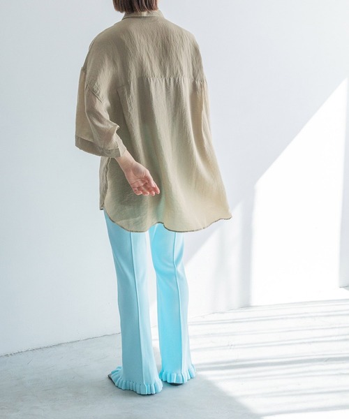 yuw（ユウ）の「フリルリブニットパンツ　193507（その他パンツ・レディース・ブラック/ブルー・FREE）」の12枚目の写真