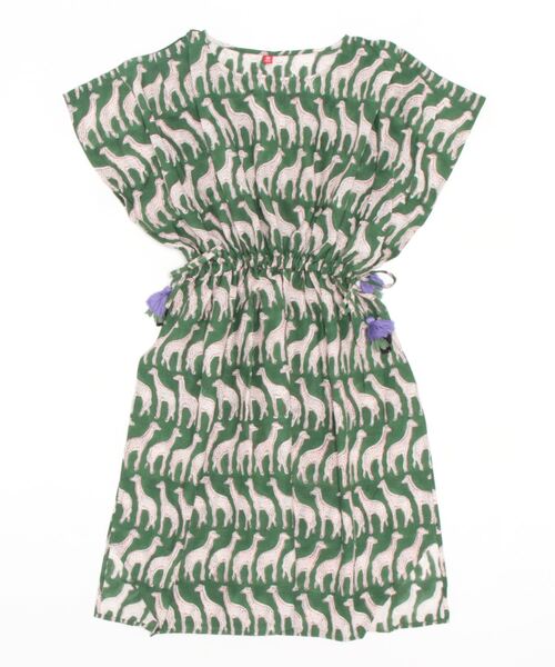 チャイハネ　ブロックプリントワンピース チャイハネ】ブロックプリントワンピース イエロー -アウトレット通販