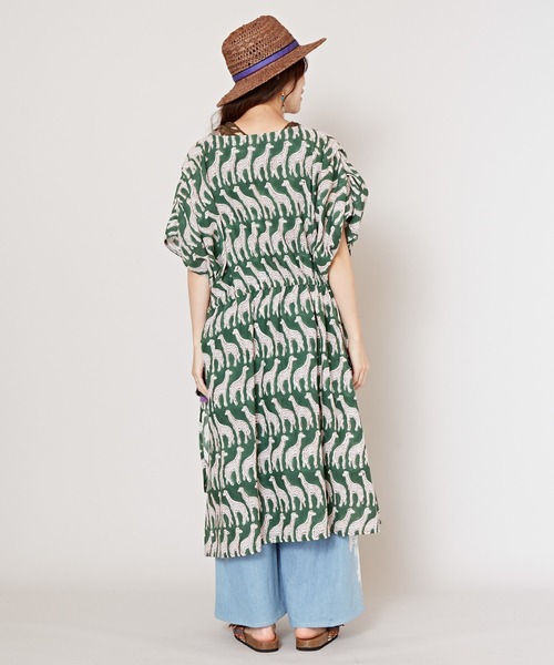 チャイハネ（チャイハネ）の「【チャイハネ】マルリントブロックプリントワンピース（ワンピース・レディース・ホワイト/イエロー/ブルー/グリーン・FREE）」の19枚目の写真