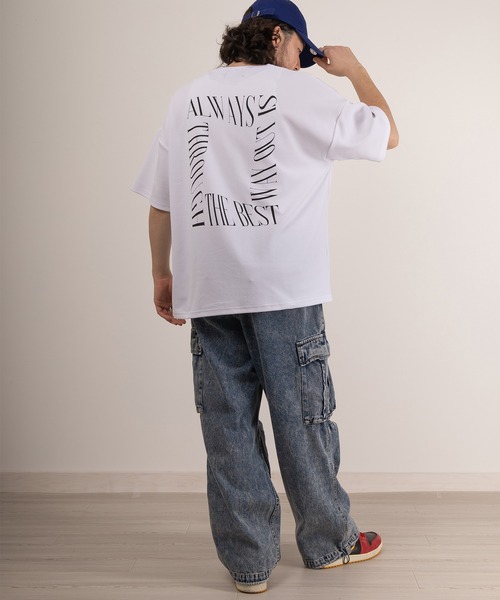 SlashDate(スラッシュデイト)の「梨地プリントTシャツ/バックプリント/ネックレス付き(Tシャツ/カットソー・メンズ・ホワイト系その他/ホワイト/ブラック系その他/ブラック・M/L)」の17枚目の写真