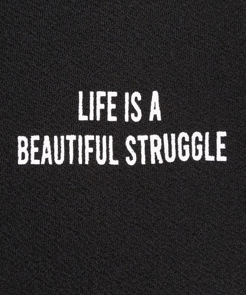 SlashDate(スラッシュデイト)の「梨地プリントTシャツ/バックプリント/ネックレス付き(Tシャツ/カットソー・メンズ・ホワイト系その他/ホワイト/ブラック系その他/ブラック・M/L)」の8枚目の写真