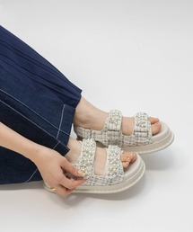 RANDA（ランダ）の「パール×ビジュースポーツサンダル（サンダル）」