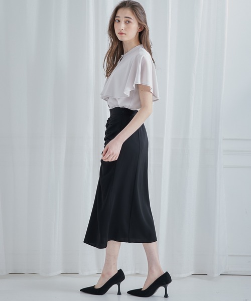 12Twelve Agenda(トゥエルブ アジェンダ)の「フロントギャザースカート(スカート・レディース・ベージュ/ブラック・M)」の15枚目の写真