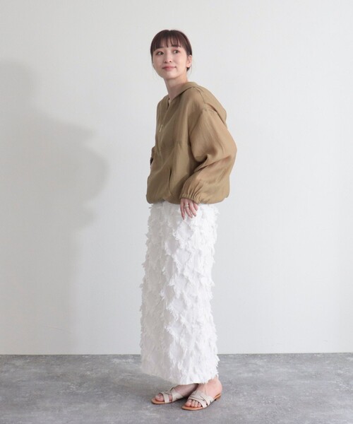 fredy emue(フレディエミュ)の「フリンジタイトスカート(スカート・レディース・オフホワイト/チャコールグレー・38/36)」の14枚目の写真