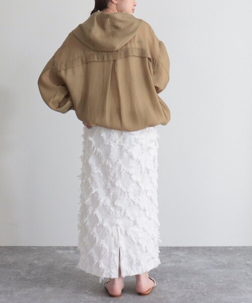 fredy emue(フレディエミュ)の「フリンジタイトスカート(スカート・レディース・オフホワイト/チャコールグレー・38/36)」の22枚目の写真