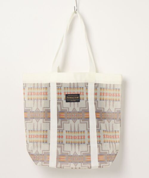 PENDLETON（ペンドルトン）の「【PENDLETON/ペルデルトン】メッシュトートL（トートバッグ・レディース・オフホワイト/ベージュ・FREE）」の9枚目の写真