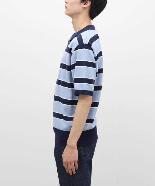 BoTT ポロシャツ 「BoTT / ボット」Border S/SL Knit : ZOZOTOWN