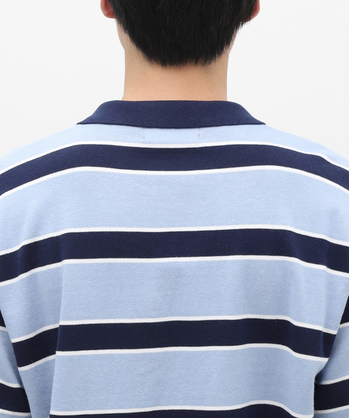 セール】【BoTT / ボット】Border S/SL Knit（ポロシャツ