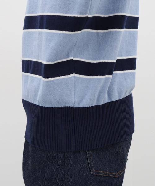 セール】【BoTT / ボット】Border S/SL Knit（ポロシャツ
