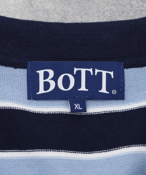 セール】【BoTT / ボット】Border S/SL Knit（ポロシャツ