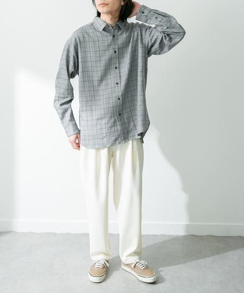 URBAN RESEARCH Sonny Label（アーバンリサーチサニーレーベル）の「TRグレンチェックシャツ（シャツ/ブラウス・メンズ・ブルー系その他/ブラウン系その他・LARGE/MEDIUM）」の6枚目の写真