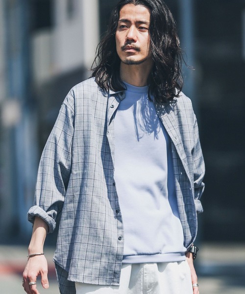 URBAN RESEARCH Sonny Label（アーバンリサーチサニーレーベル）の「TRグレンチェックシャツ（シャツ/ブラウス・メンズ・ブルー系その他/ブラウン系その他・LARGE/MEDIUM）」の14枚目の写真