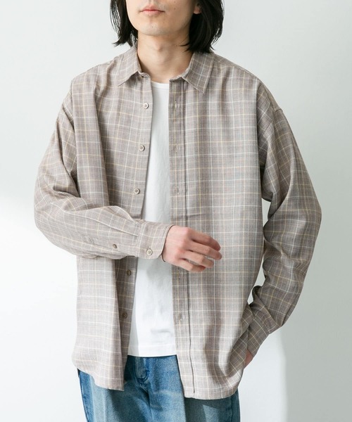 URBAN RESEARCH Sonny Label（アーバンリサーチサニーレーベル）の「TRグレンチェックシャツ（シャツ/ブラウス・メンズ・ブルー系その他/ブラウン系その他・LARGE/MEDIUM）」の17枚目の写真