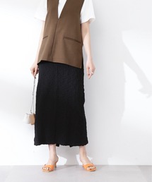 N.(N. Natural Beauty Basic) | ◆フクレジャガードスリットロングスカート(スカート)