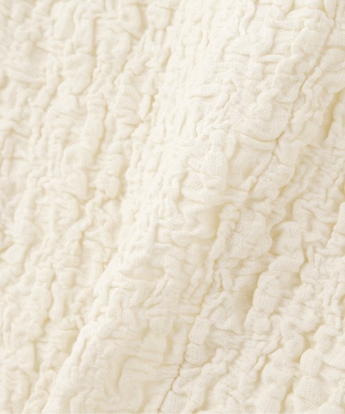 N.（N. Natural Beauty Basic）（エヌエヌナチュラルビューティーベーシック）の「◆フクレジャガードスリットロングスカート（スカート・レディース・ブラック/オフホワイト・MEDIUM）」の17枚目の写真