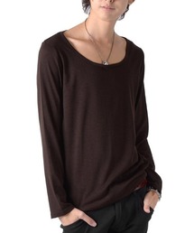 LUXSTYLE（ラグスタイル）の「Aegnoir(イグノア) ワイドＵネック無地ロンＴ（Tシャツ/カットソー）」