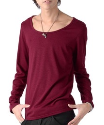 LUXSTYLE（ラグスタイル）の「Aegnoir(イグノア) ワイドＵネック無地ロンＴ（Tシャツ/カットソー）」