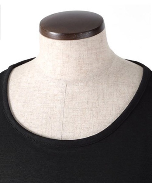 LUXSTYLE（ラグスタイル）の「Aegnoir(イグノア) ワイドＵネック無地ロンＴ（Tシャツ/カットソー・メンズ・ホワイト/ブラック/レッド/グレー/モカ/ネイビー/杢グレー/ダークブラウン/チャコール/パープル・XL/L/M/XXL）」の13枚目の写真