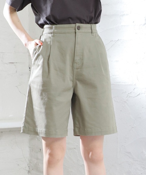 Honeys（ハニーズ）の「ハーフパンツ（その他パンツ・レディース・カーキ/アイボリー/ベージュ/ブラック・S/M/L/LL）」の4枚目の写真