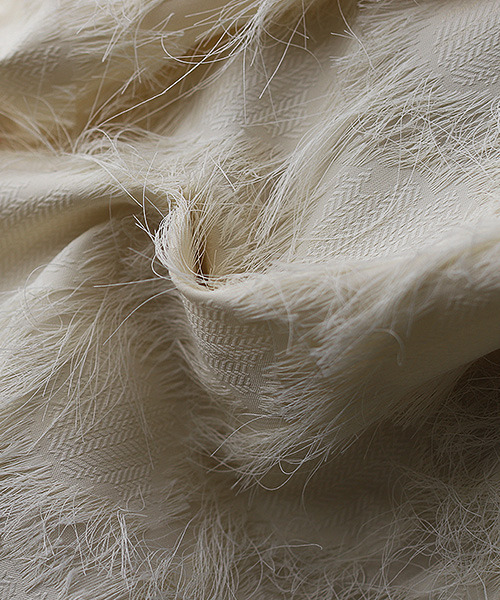 REAL CUBE（リアルキューブ）の「フェザージャガードマキシキャミワンピース（ワンピース・レディース・アイボリー/ライム/ブラック・M）」の5枚目の写真