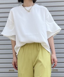 ジョーゼットバックフリルTブラウス