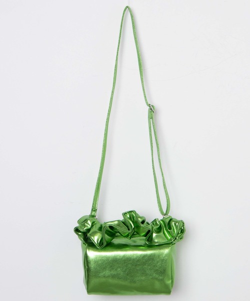 WEGO（ウィゴー）の「WEGO/【一部店限定】ハンドルフリルショルダーバッグ（ショルダーバッグ・レディース・グリーン/シルバー/ブラック・FREE）」の6枚目の写真