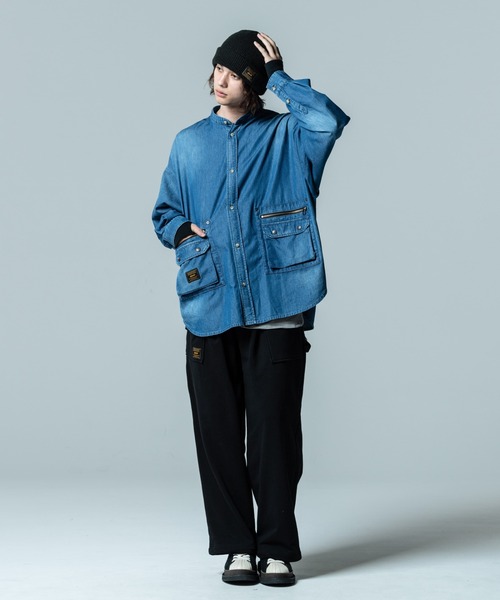 glamb（グラム）の「Stand Collar Denim SH / スタンドカラーデニム