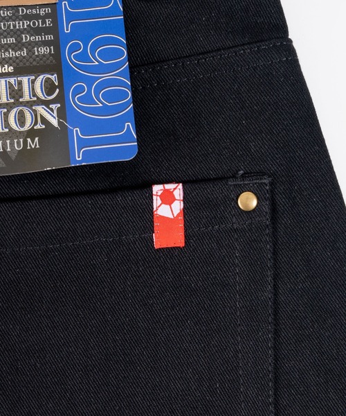 SOUTH POLE(サウスポール)の「SOUTHPOLE/極太シルエット バギー カラーショーツ(デニムパンツ・メンズ・ブラック/ホワイト・32inch/34inch/36inch/38inch/40inch/42inch)」の5枚目の写真