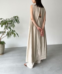 CANAL JEAN（キャナルジーン）の「RED CHOP WORKS　バックオープンリネンワンピース（ワンピース）」
