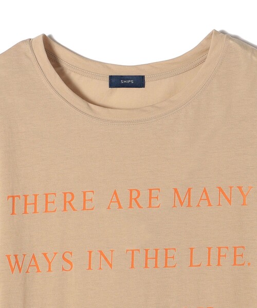 セール】シアー ロゴ プリント 7分袖 TEE（Tシャツ/カットソー  