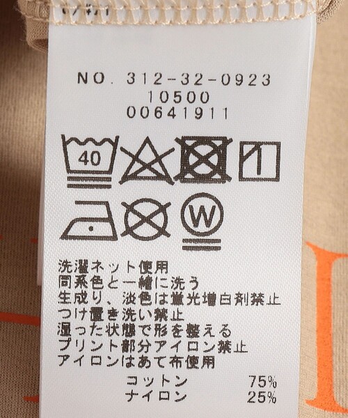 SHIPS(シップス)の「シアー ロゴ プリント 7分袖 TEE(Tシャツ/カットソー・レディース・オフホワイト/ベージュ・ONE SIZE)」の10枚目の写真