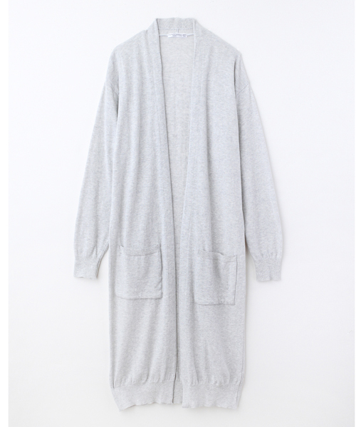 AMERICAN RAG CIE（アメリカンラグシー）の「AMERICAN RAG CIEハイゲージコットンロングカーディガン/209-MNI-MNHG244　コーディガン（カーディガン/ボレロ・レディース・ブラック/ライトグレー/ネイビー・FREE）」の20枚目の写真