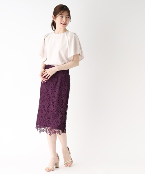 シルキータッチハンカチスリーブトップス【UV/接触冷感/イージーケア/洗濯機洗い可】