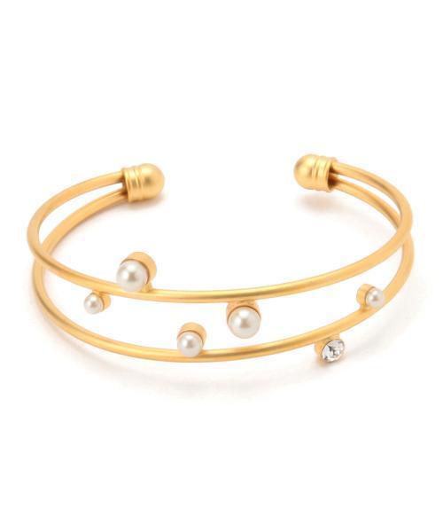 RLIGHTs(ライツ)の「【BAILA1月号掲載】RLIGHTs / 別注 Wラインバングル(バングル/リストバンド・レディース・ゴールド・ONE SIZE)」の2枚目の写真