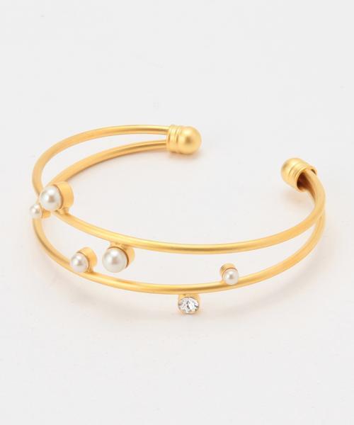 RLIGHTs(ライツ)の「【BAILA1月号掲載】RLIGHTs / 別注 Wラインバングル(バングル/リストバンド・レディース・ゴールド・ONE SIZE)」の4枚目の写真