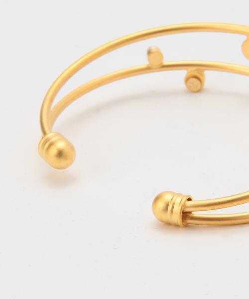RLIGHTs(ライツ)の「【BAILA1月号掲載】RLIGHTs / 別注 Wラインバングル(バングル/リストバンド・レディース・ゴールド・ONE SIZE)」の6枚目の写真