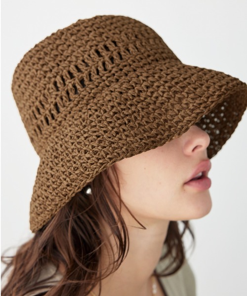 ALEXIA STAM(アリシアスタン)の「Paper Bucket Hat /ペーパーバケットハット(ハット・レディース・ブラック/ブラウン・FREE)」の10枚目の写真