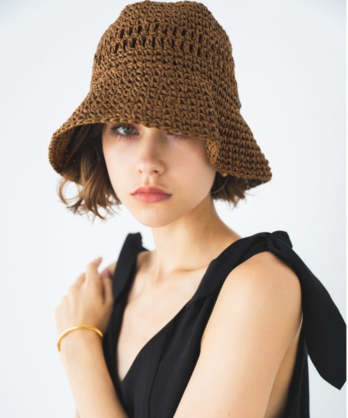 ALEXIA STAM(アリシアスタン)の「Paper Bucket Hat /ペーパーバケットハット(ハット・レディース・ブラック/ブラウン・FREE)」の7枚目の写真