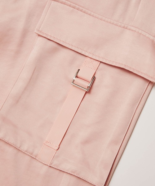 【接触冷感・洗える】サテンカーゴパンツ