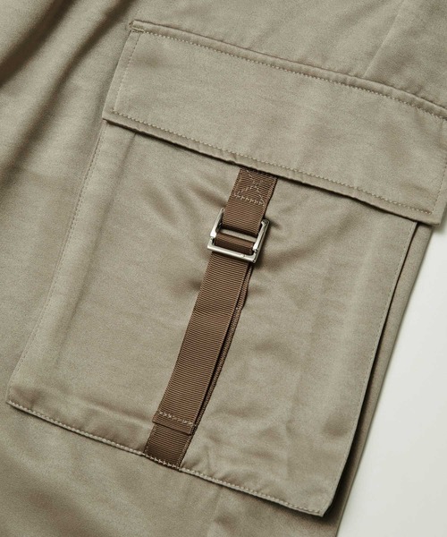 【接触冷感・洗える】サテンカーゴパンツ