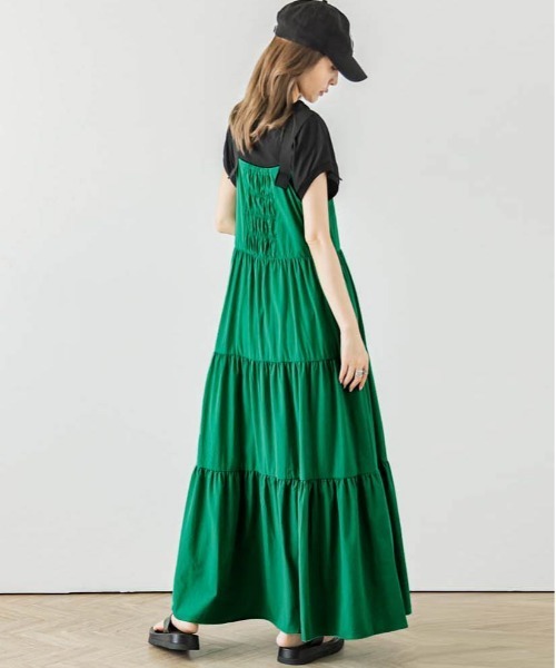 La-gemme（ラジェム）の「ティアードジャンパースカート（スカート・レディース・グレー/ホワイト/ブラック/グリーン・M/L）」の13枚目の写真