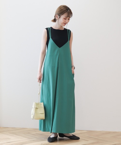 AMERICAN HOLIC（アメリカンホリック）の「丈違いキャミワンピース①（ワンピース・レディース・ブラック/グリーン・M/L）」の15枚目の写真