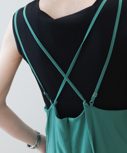 AMERICAN HOLIC（アメリカンホリック）の「丈違いキャミワンピース①（ワンピース・レディース・ブラック/グリーン・M/L）」の12枚目の写真