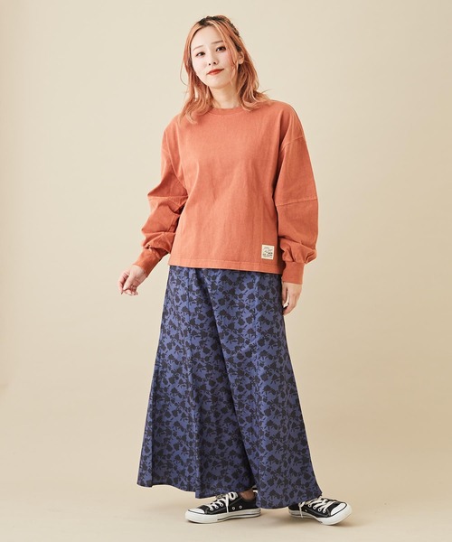 CUBE SUGAR（キューブシュガー）の「OE天竺カットソーボリュームスリーブプルオーバー（Tシャツ/カットソー・レディース・イエロー/グリーン/ヘザーチャコール/オレンジ・M）」の13枚目の写真