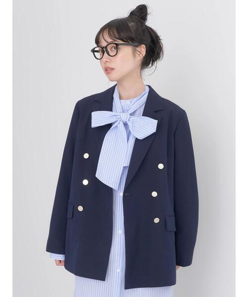 earth music&ecology（アースミュージックアンドエコロジー）の「テーラードジャケット（テーラードジャケット・レディース・ネイビー/チェック・M/L）」の15枚目の写真